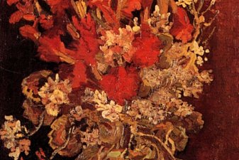 Vase with Gladioli and Carnations