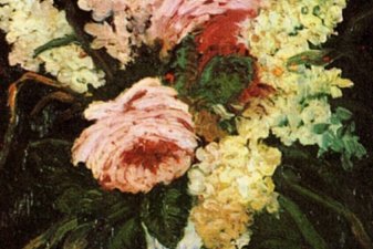 Vase with Gladioli and Lilac