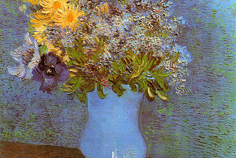 Vase with Lilacs, Daisies and Anemones