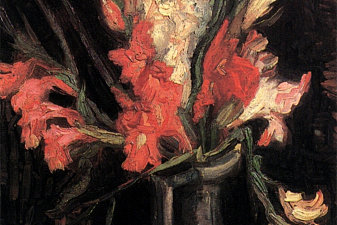 Vase with Red Gladioli