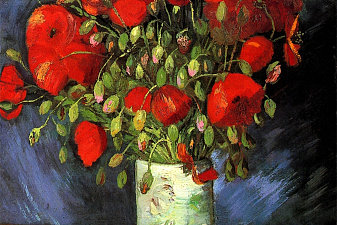 Vase with Red Poppies