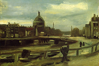 View on the Singel in Amsterdam