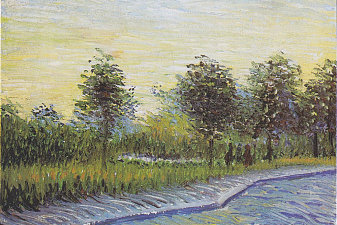 Way in the Voyer d‘Argenson Park in Asnieres