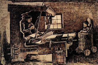 Weaver, with a Baby in a Highchair