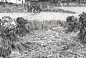 Wheat Field with Sheaves and Arles in the Background