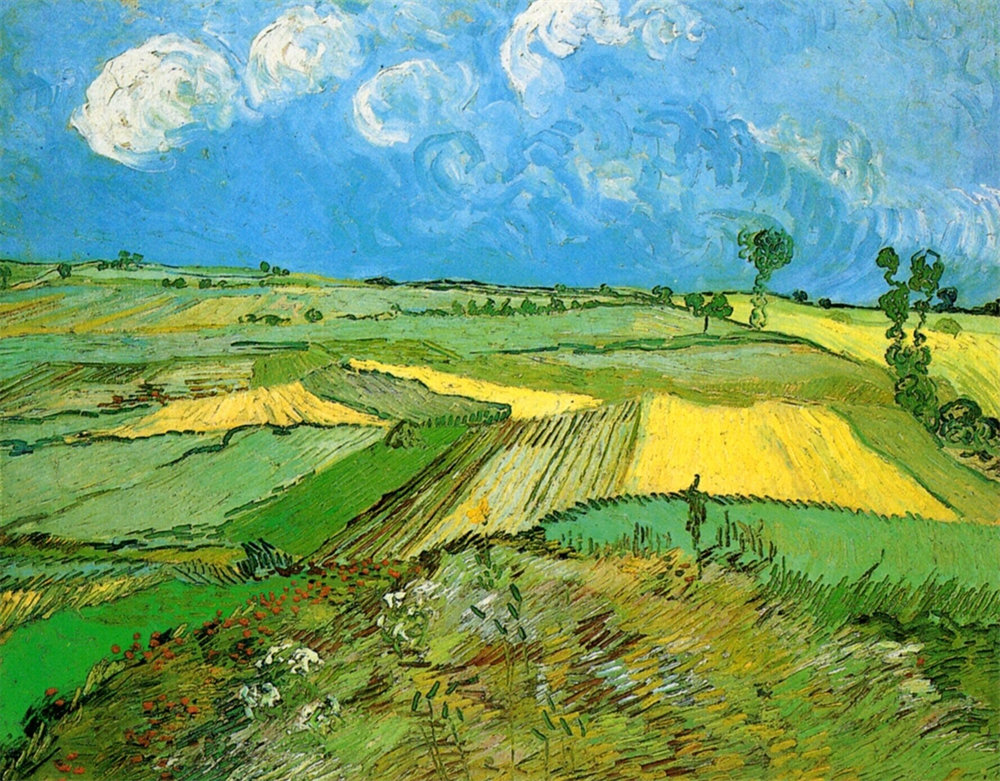 Wheat Fields at Auvers Under Clouded Sky 