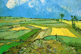 Wheat Fields at Auvers Under Clouded Sky