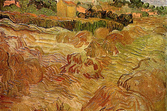 Wheat Fields with Auvers in the Background