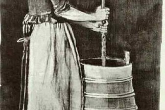 Woman Churning Butter