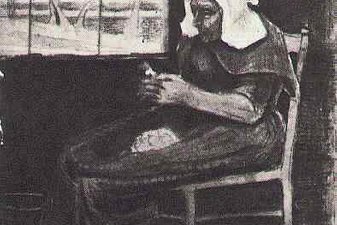 Woman Peeling Potatoes near a Window