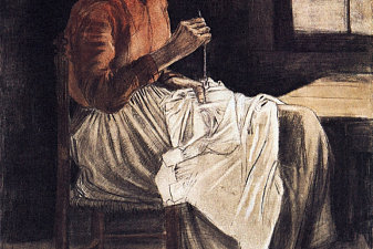 Woman Sewing