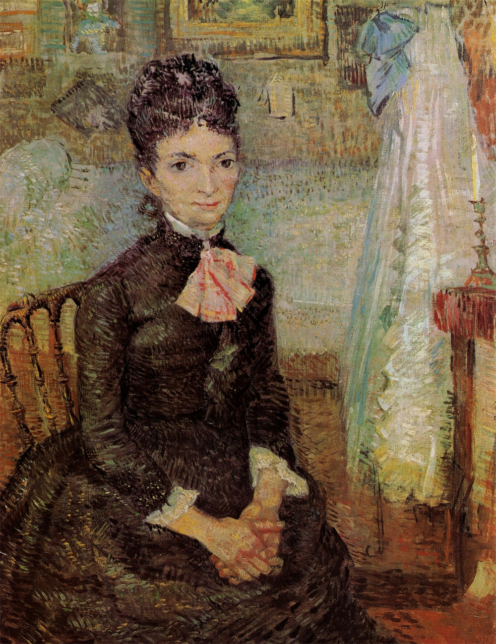 Woman Sitting by a Cradle 