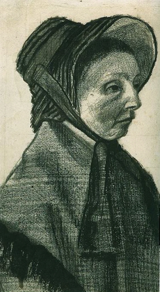 Head of a Woman with Hat Facing Right 