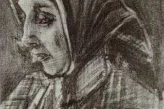 Woman with Shawl over her Hair, Head